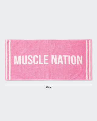 Sweat Towel - Hollywood Pink/ White-Accessories-Hollywood Pink/ White-ACC1124143HWPKWHT-ONE-MNAPPRL32742-1-Muscle Nation