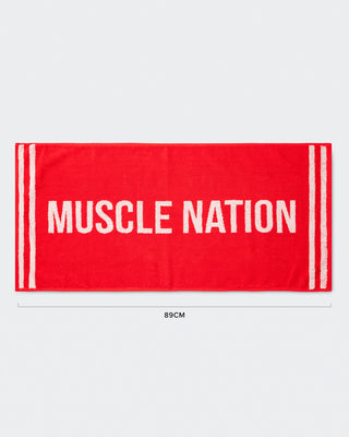 Sweat Towel - Chilli/ White-Accessories-Chilli/ White-ACC1124143CHLWHT-ONE-MNAPPRL32741-1-Muscle Nation