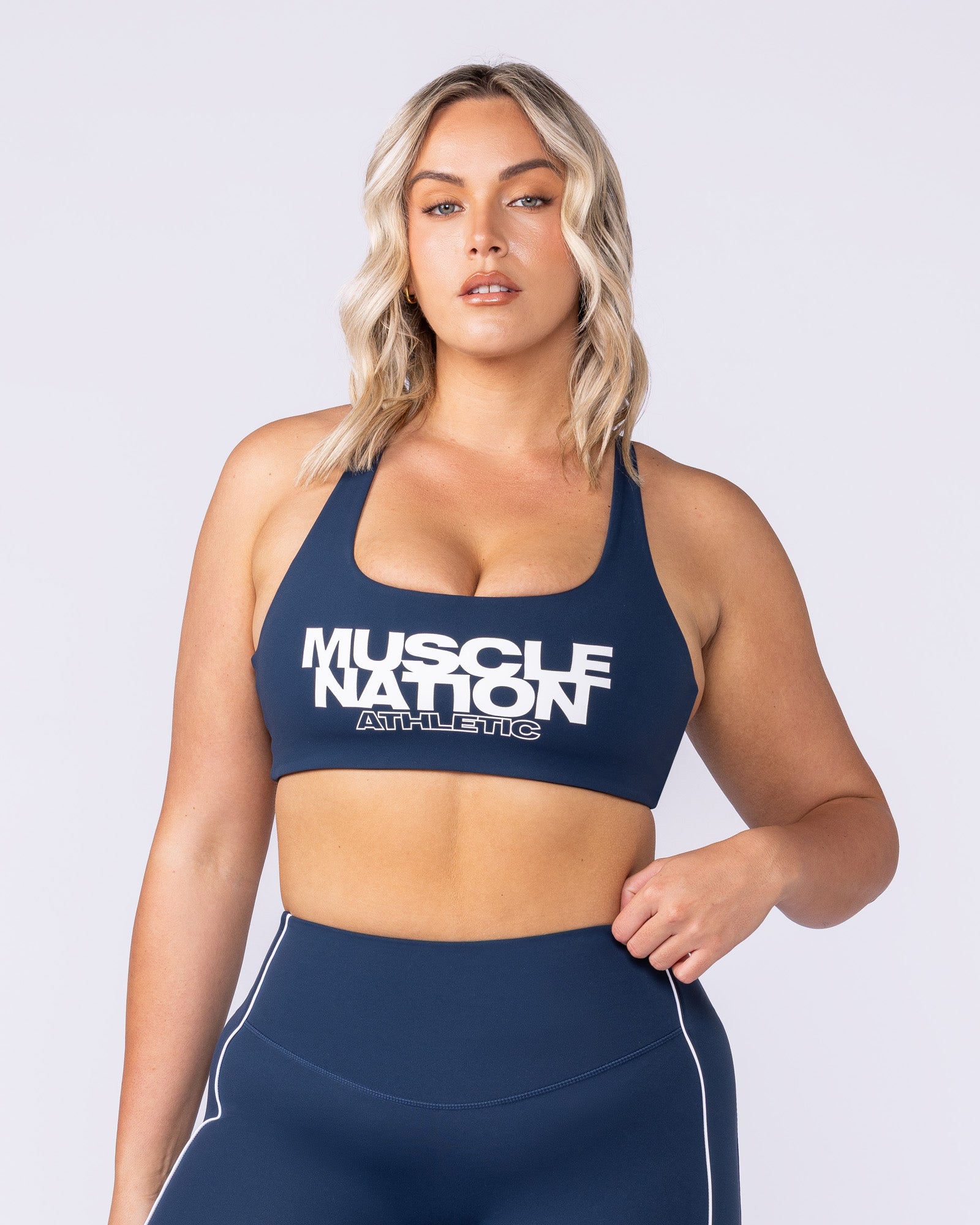 Traction Bra - Navy-Sports Bras-XXS-1125105NAVY-XXS-MNAPPRL46655-2-Muscle Nation