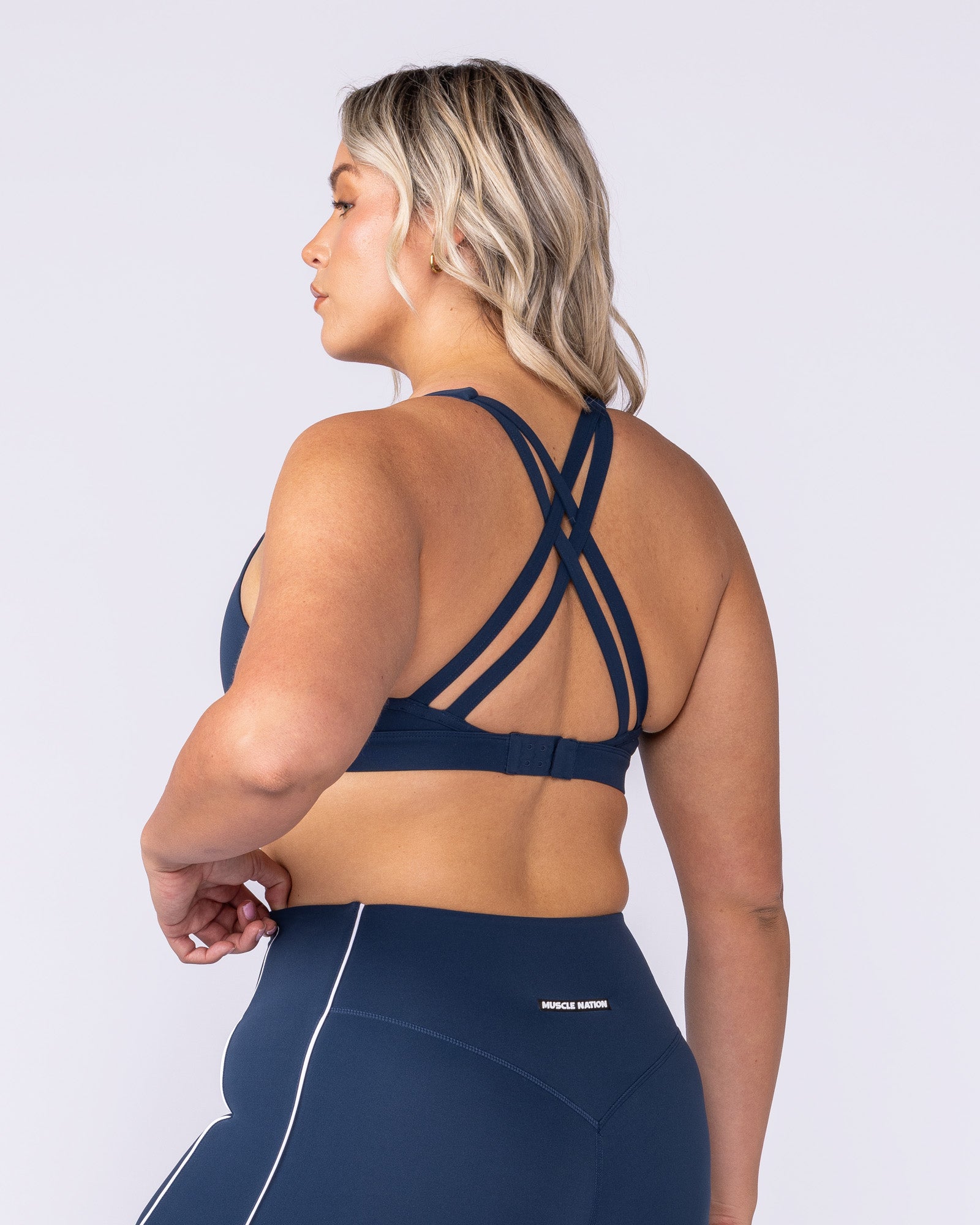 Traction Bra - Navy-Sports Bras-XXS-1125105NAVY-XXS-MNAPPRL46655-3-Muscle Nation