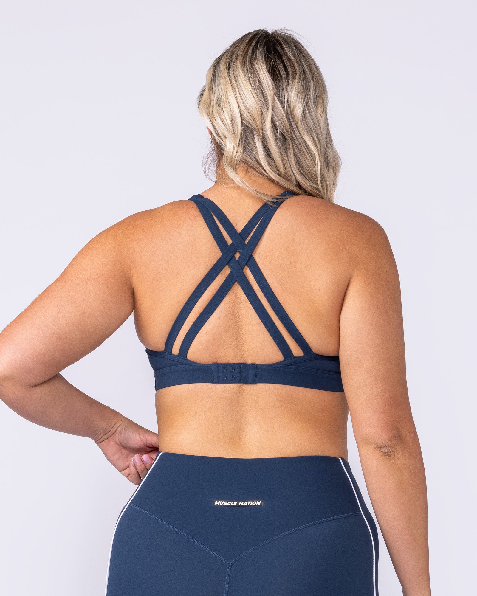 Traction Bra - Navy-Sports Bras-XXS-1125105NAVY-XXS-MNAPPRL46655-5-Muscle Nation