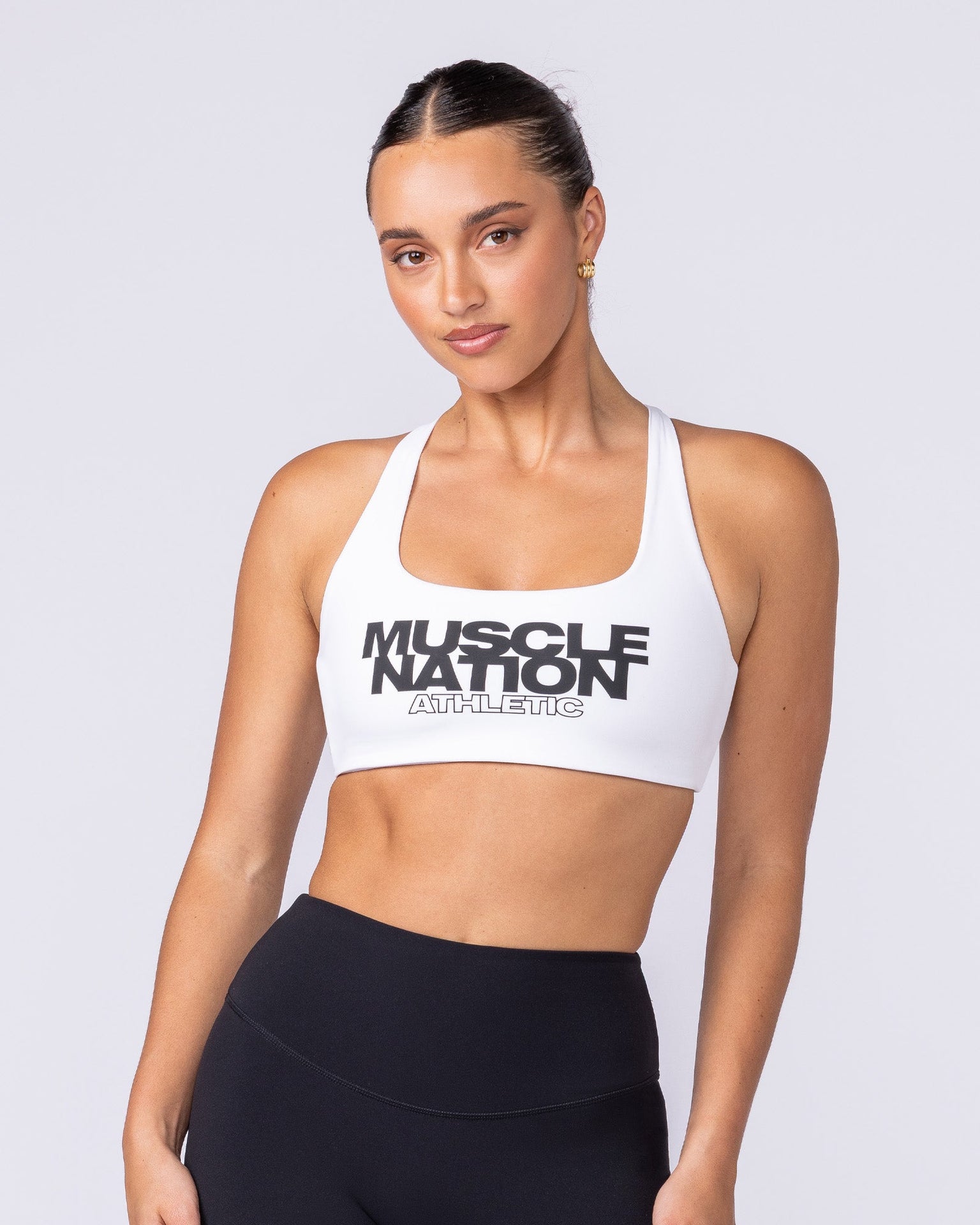 Traction Bra - White-Sports Bras-XXS-1125105WHT-XXS-MNAPPRL46673-3-Muscle Nation