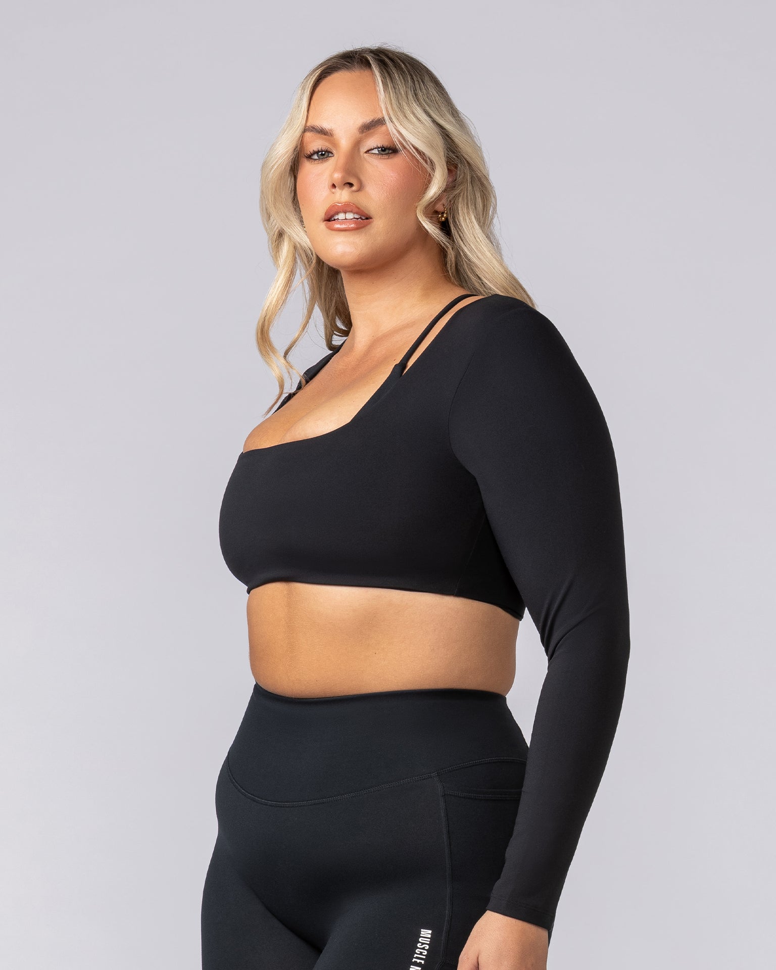 Ultimate Long Sleeve Top - Black-Tops-XXS-062510BLK-XXS-MNAPPRL42814-2-Muscle Nation