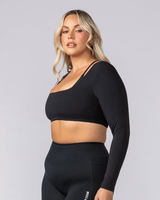 Ultimate Long Sleeve Top - Black-Tops-XXS-062510BLK-XXS-MNAPPRL42814-2-Muscle Nation