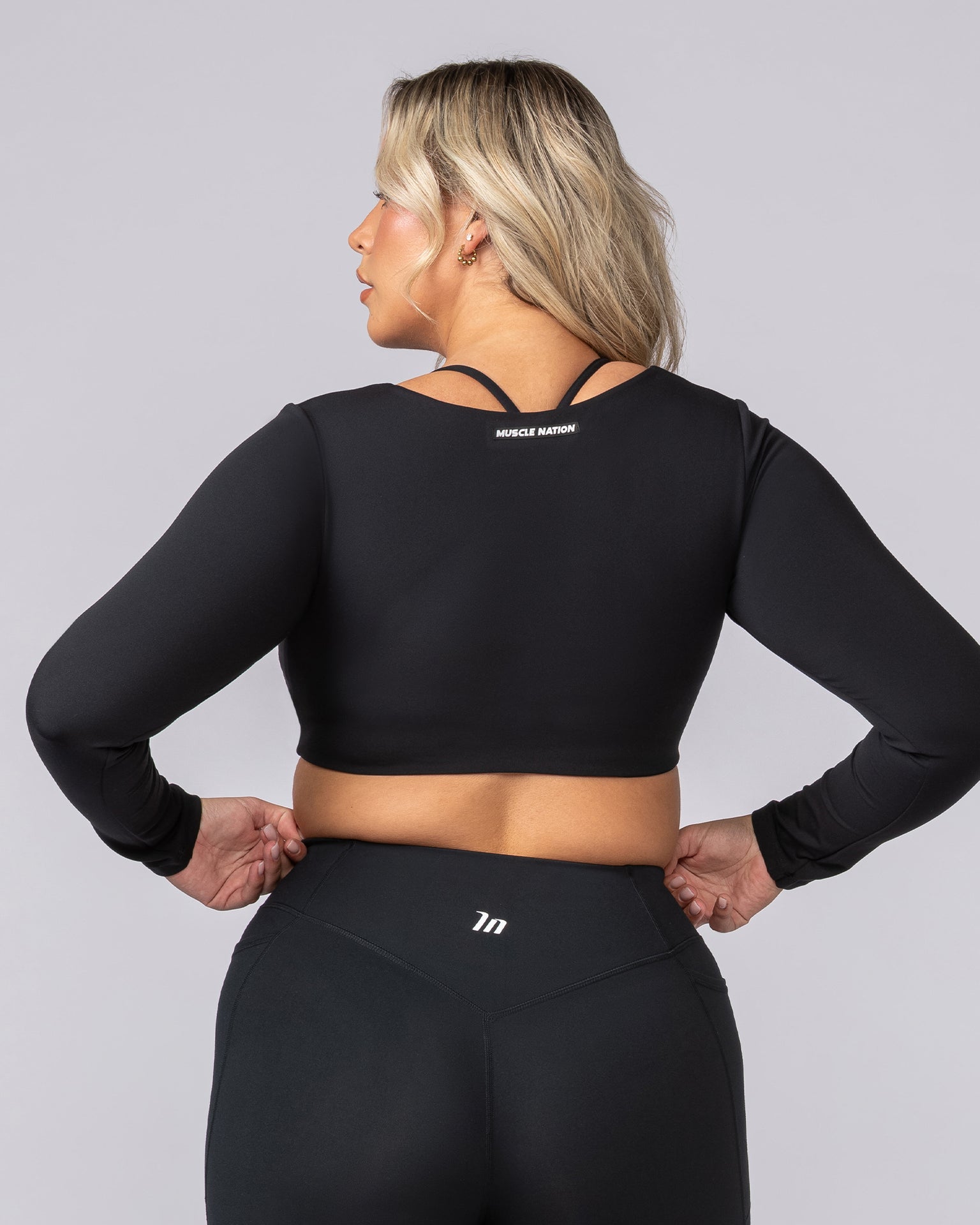 Ultimate Long Sleeve Top - Black-Tops-XXS-062510BLK-XXS-MNAPPRL42814-4-Muscle Nation