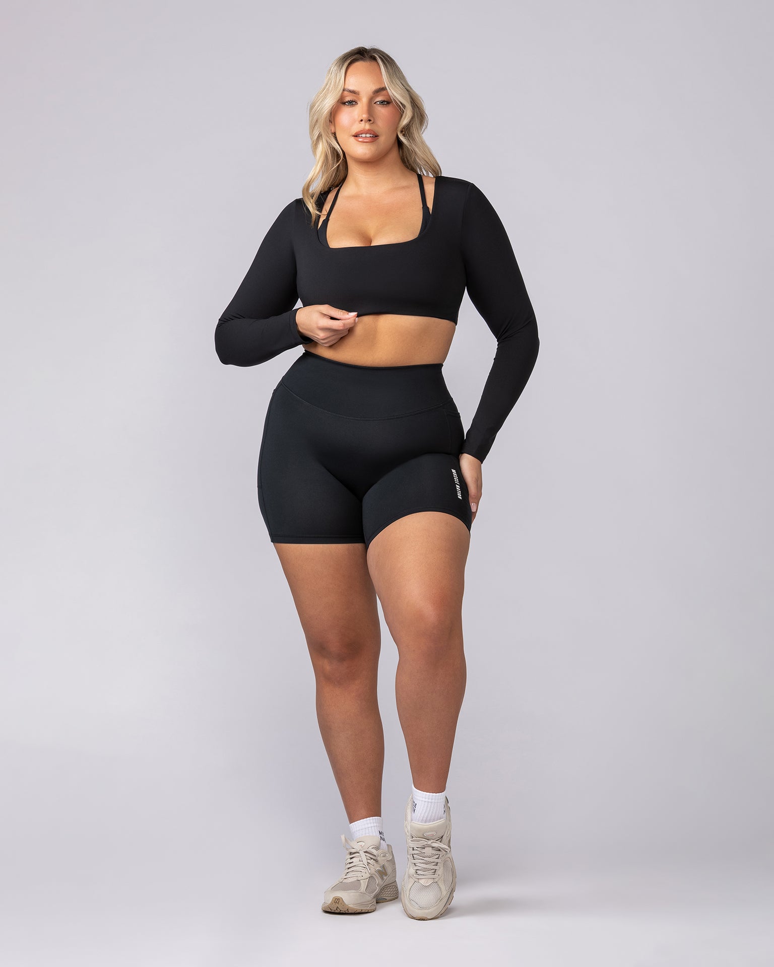 Ultimate Long Sleeve Top - Black-Tops-XXS-062510BLK-XXS-MNAPPRL42814-6-Muscle Nation