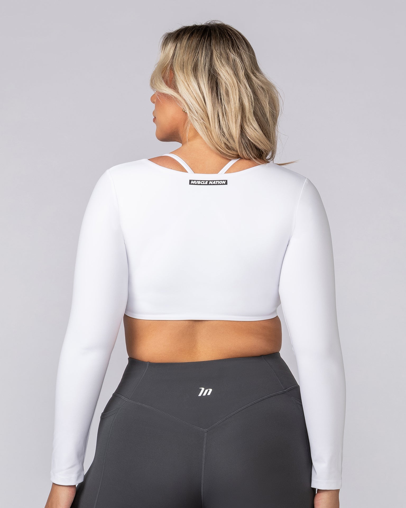 Ultimate Long Sleeve Top - White-Tops-XXS-062510WHT-XXS-MNAPPRL42822-4-Muscle Nation
