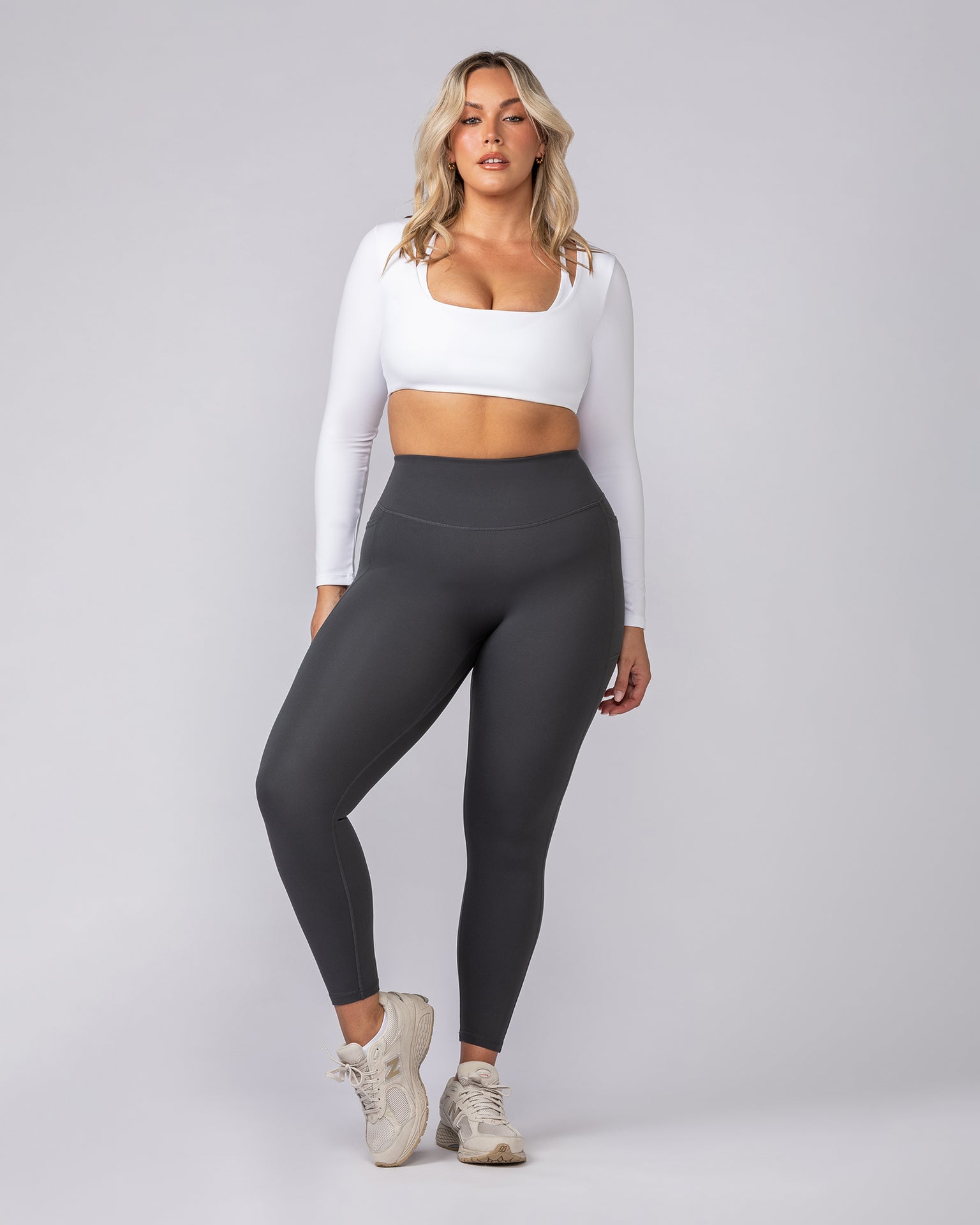 Ultimate Long Sleeve Top - White-Tops-XXS-062510WHT-XXS-MNAPPRL42822-5-Muscle Nation