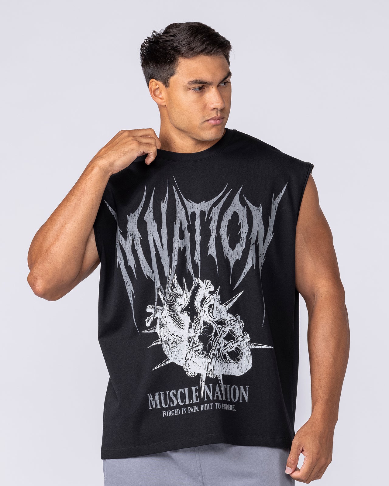 Unchained Boxy Muscle Tank - Black
