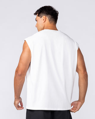 Unchained Boxy Muscle Tank - White - Muscle Nation Tank Tops