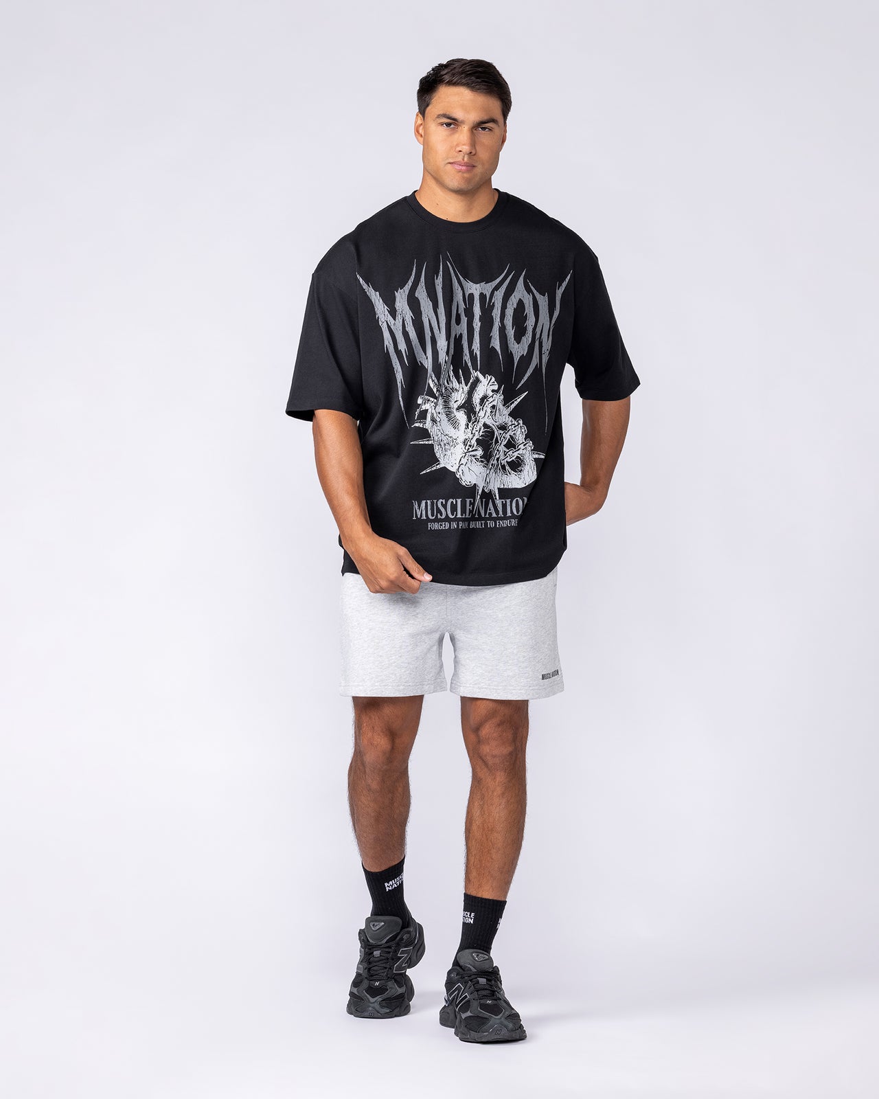 Unchained Oversized Tee - Black