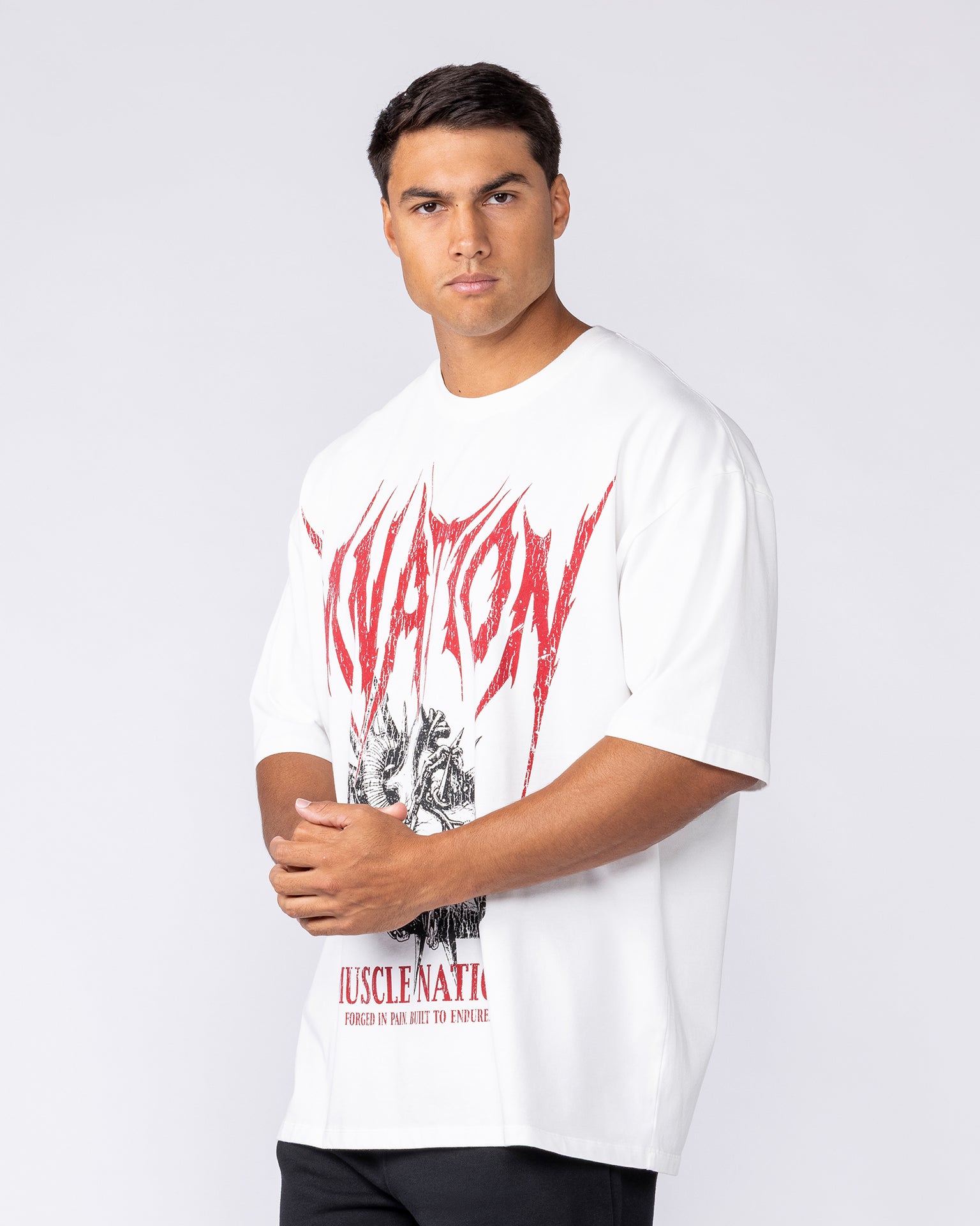 Unchained Oversized Tee - White