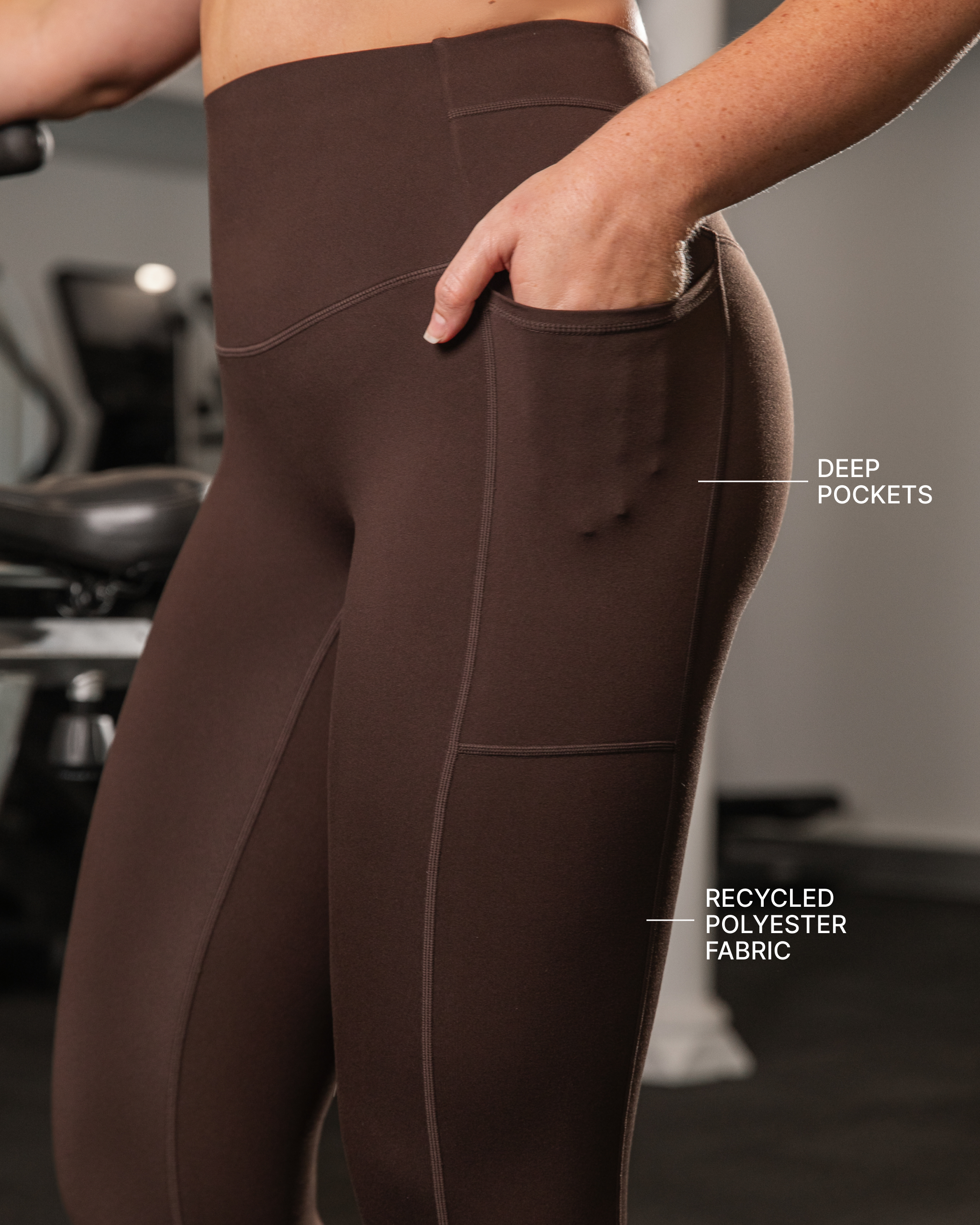 Unrivalled Everyday Pocket Ankle Leggings - Cocoa-Leggings-XXS-022504COCOA-XXS-MNAPPRL48877-11-Muscle Nation