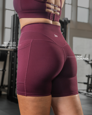 Unrivalled Everyday Pocket Bike Shorts - Sangria