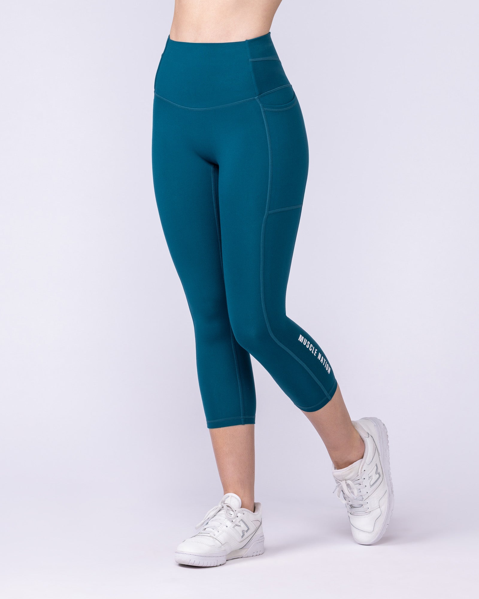 Unrivalled Everyday Pocket 7/8 Leggings - Dark Marine-Leggings-XXS-1125117DRKMRN-XXS-MNAPPRL46723-2-Muscle Nation