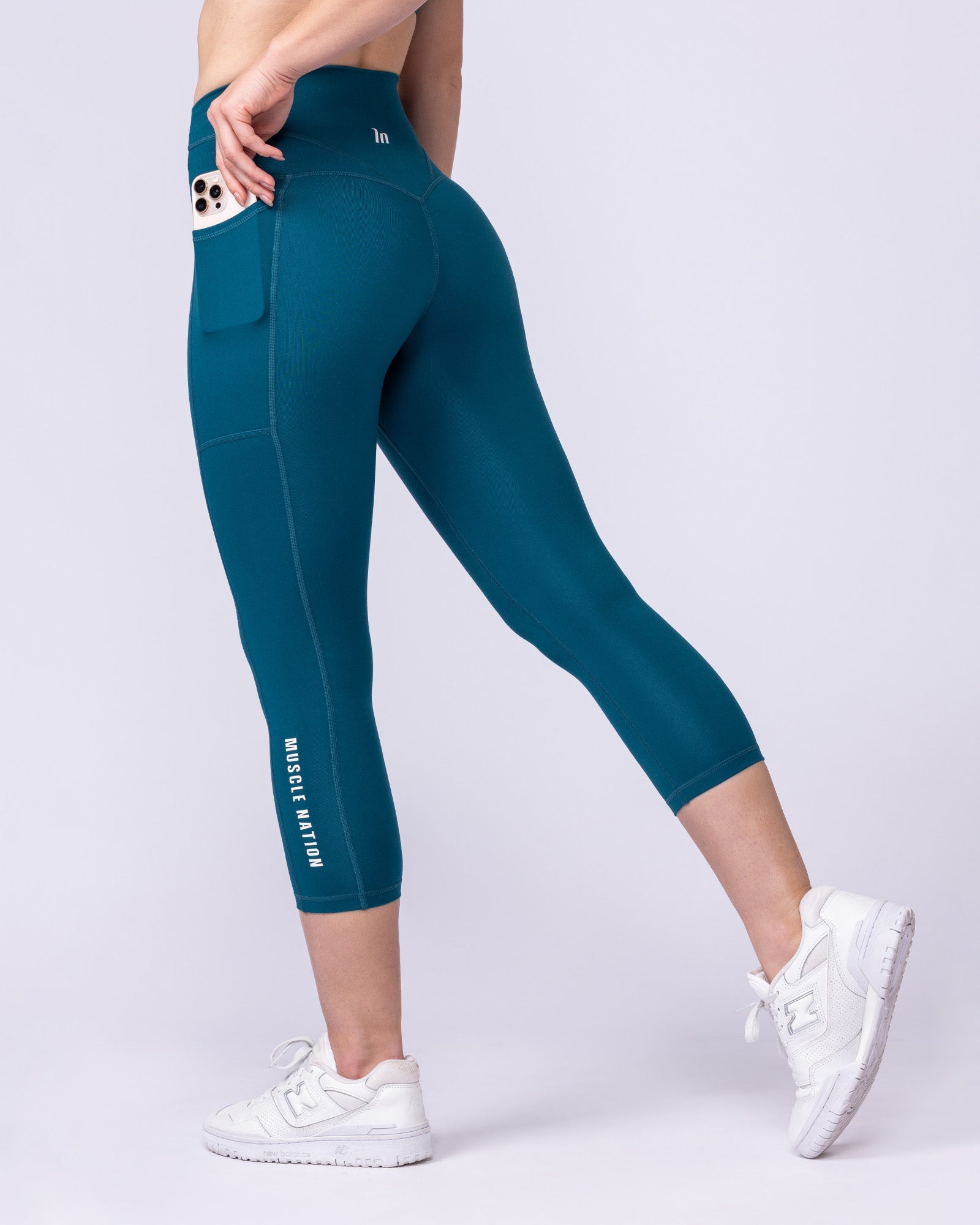 Unrivalled Everyday Pocket 7/8 Leggings - Dark Marine-Leggings-XXS-1125117DRKMRN-XXS-MNAPPRL46723-4-Muscle Nation