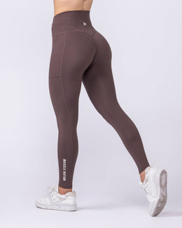 Unrivalled Everyday Pocket Ankle Leggings Cola - Muscle Nation women's leggings