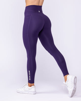 Unrivalled Everyday Pocket Ankle Leggings - Dark Purple-Leggings-XXS-092503DRKPUR-XXS-MNAPPRL44465-1-Muscle Nation
