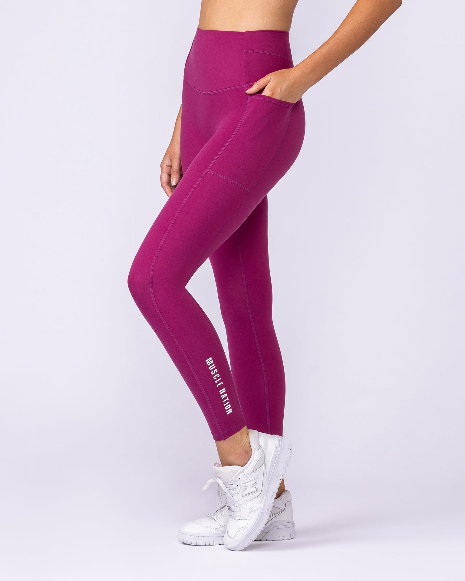 Unrivalled Everyday Pocket Ankle Leggings - Raspberry Quartz-Leggings-XXS-1125115RSPQ-XXS-MNAPPRL46741-1-Muscle Nation