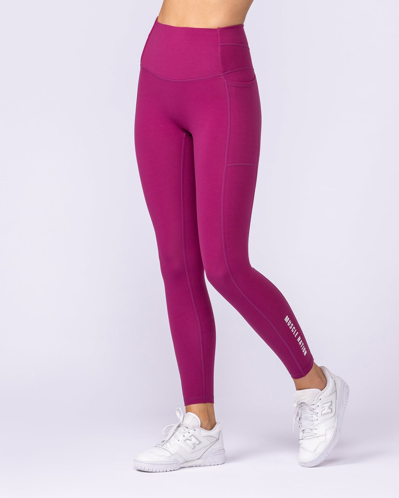 Unrivalled Everyday Pocket Ankle Leggings - Raspberry Quartz-Leggings-XXS-1125115RSPQ-XXS-MNAPPRL46741-2-Muscle Nation