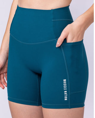 Unrivalled Everyday Pocket Bike Shorts - Dark Marine-Shorts-XXS-1125116DRKMRN-XXS-MNAPPRL46750-2-Muscle Nation