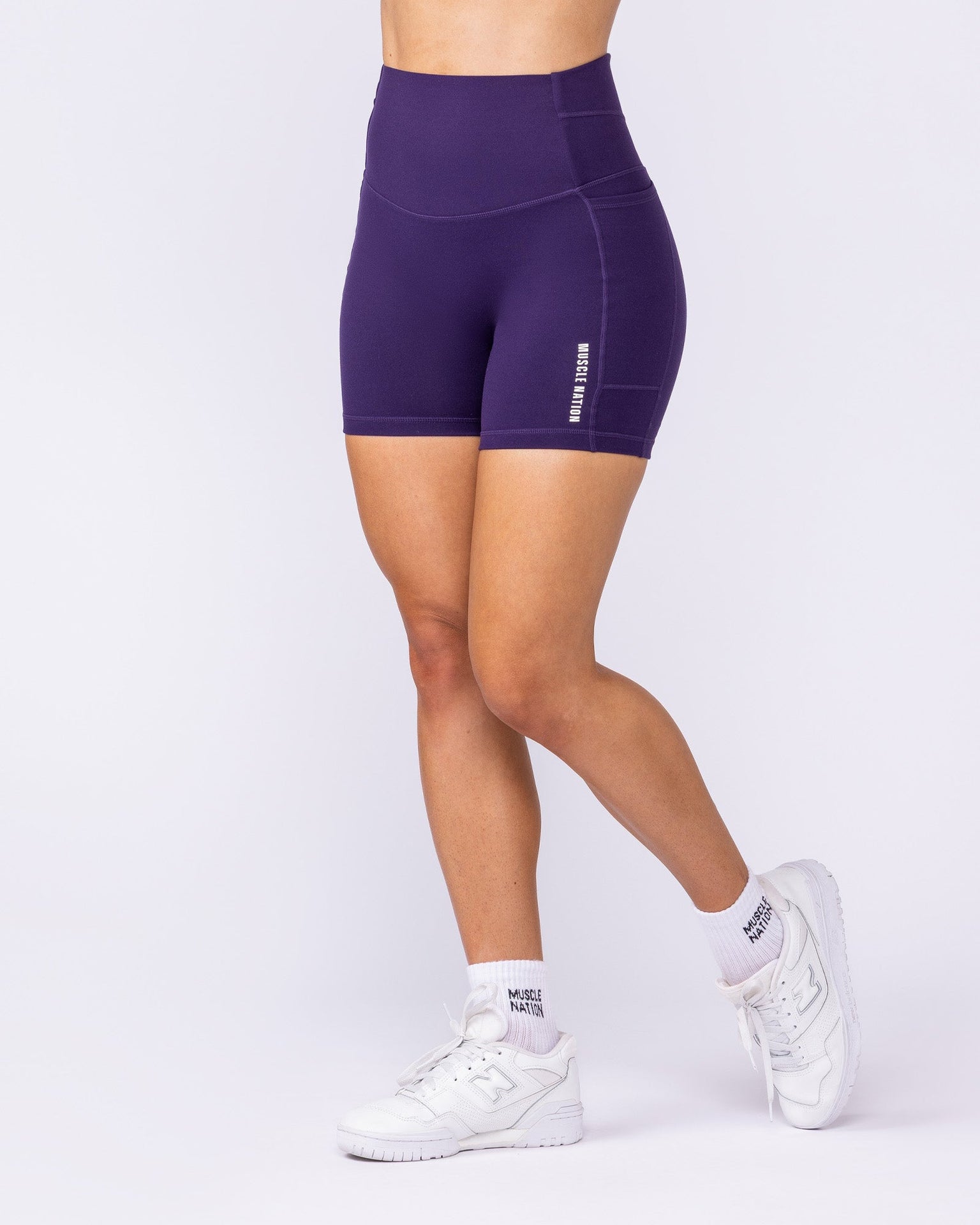 Unrivalled Everyday Pocket Bike Shorts - Dark Purple-Shorts-XXS-092502DRKPUR-XXS-MNAPPRL44447-3-Muscle Nation