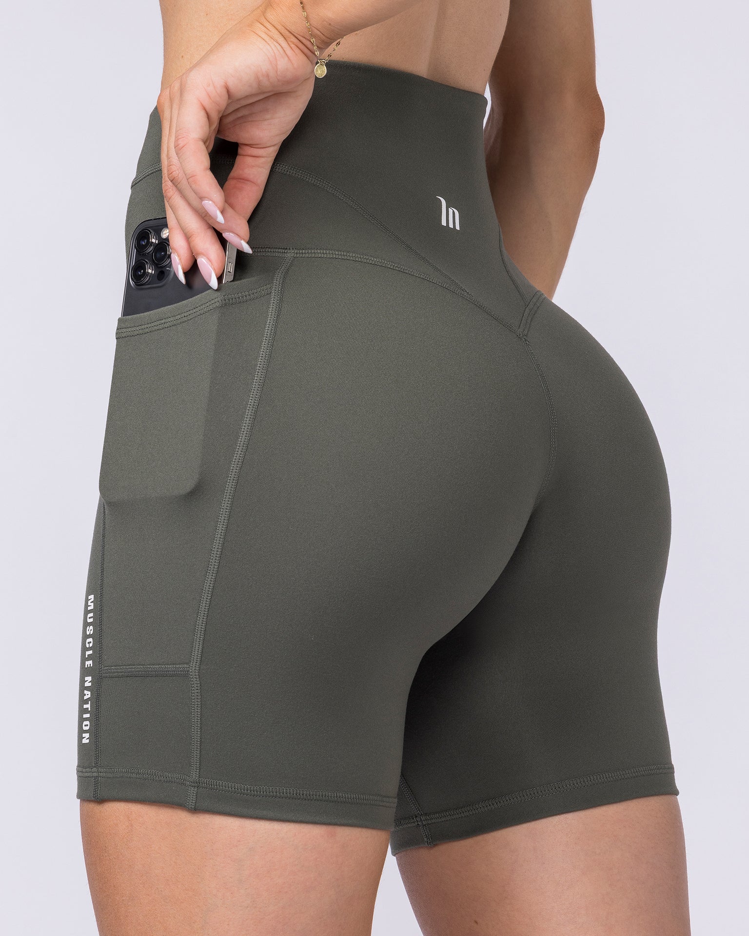 Unrivalled Everyday Pocket Bike Shorts - Eucalyptus-Shorts-XXS-022610EUYPTS-XXS-MNAPPRL48470-2-Muscle Nation