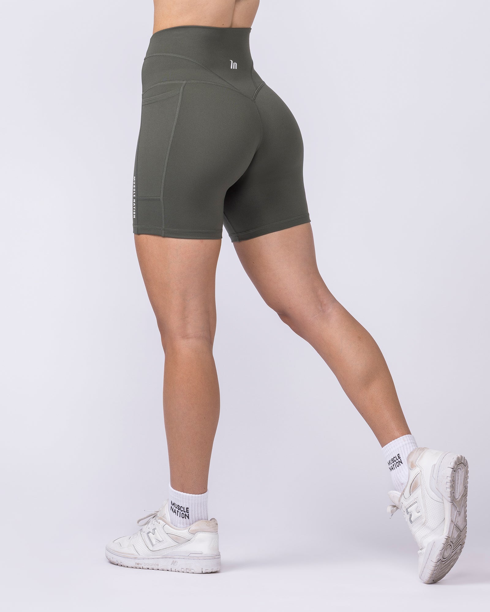 Unrivalled Everyday Pocket Bike Shorts - Eucalyptus-Shorts-XXS-022610EUYPTS-XXS-MNAPPRL48470-5-Muscle Nation
