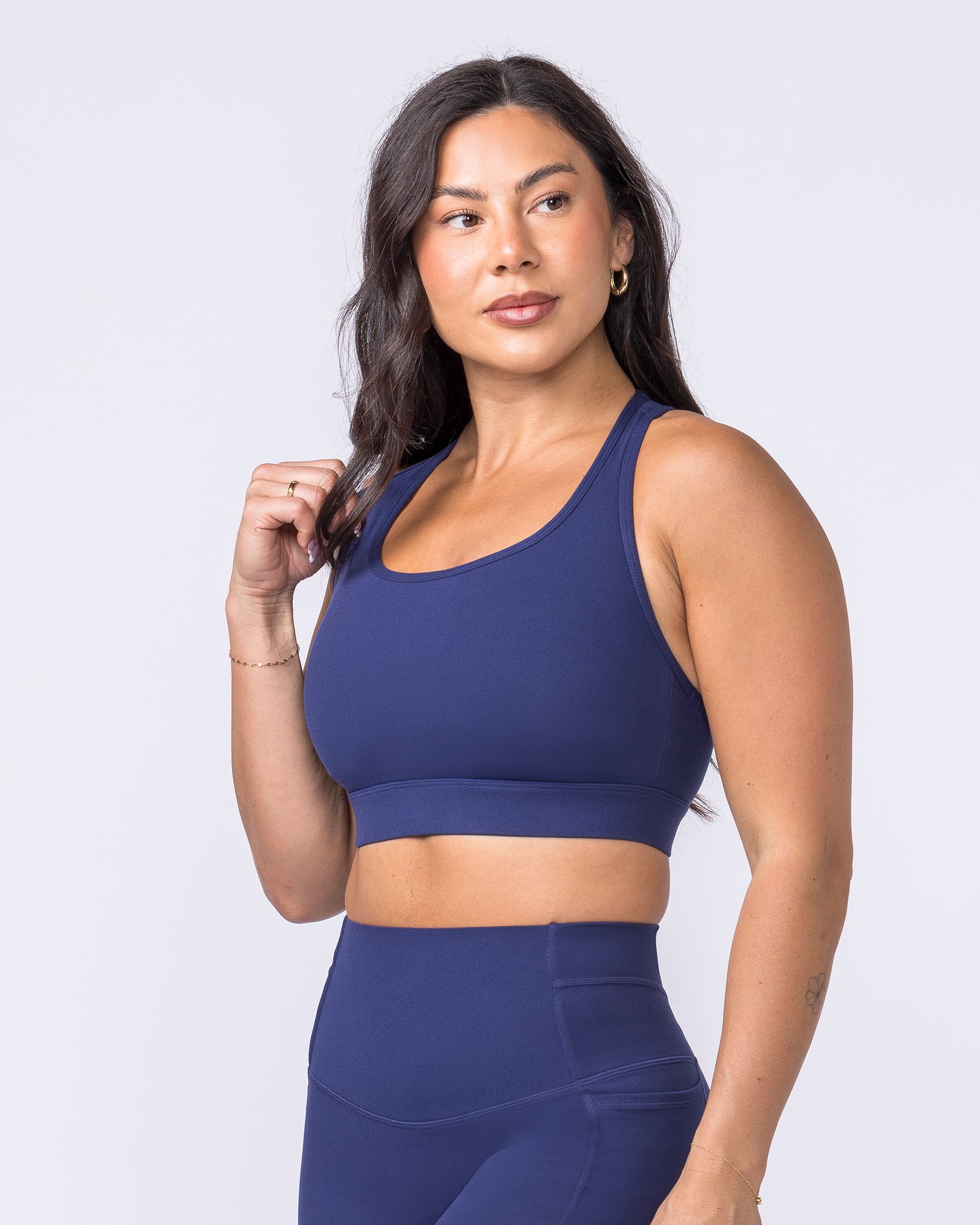 Unrivalled Moulded Bra - Classic Navy-Sports Bras-XS-022609CNAVY-XS-MNAPPRL48462-3-Muscle Nation