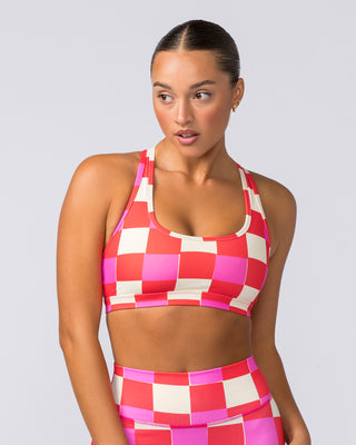 Drew Bra - Abstract Check Print-Sports Bras-XXS-112323ABSTCHECK-XXS-MNAPPRL31160-2-Muscle Nation