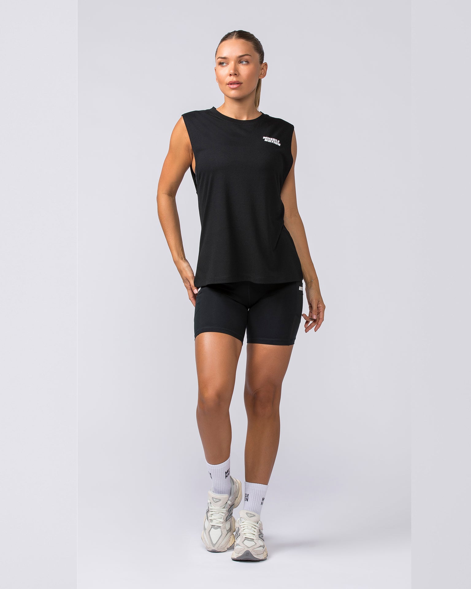 Faster Drop Arm Tank - Black-Singlets & Tanks-XXS-112326BLK-XXS-MNAPPRL27401-7-Muscle Nation