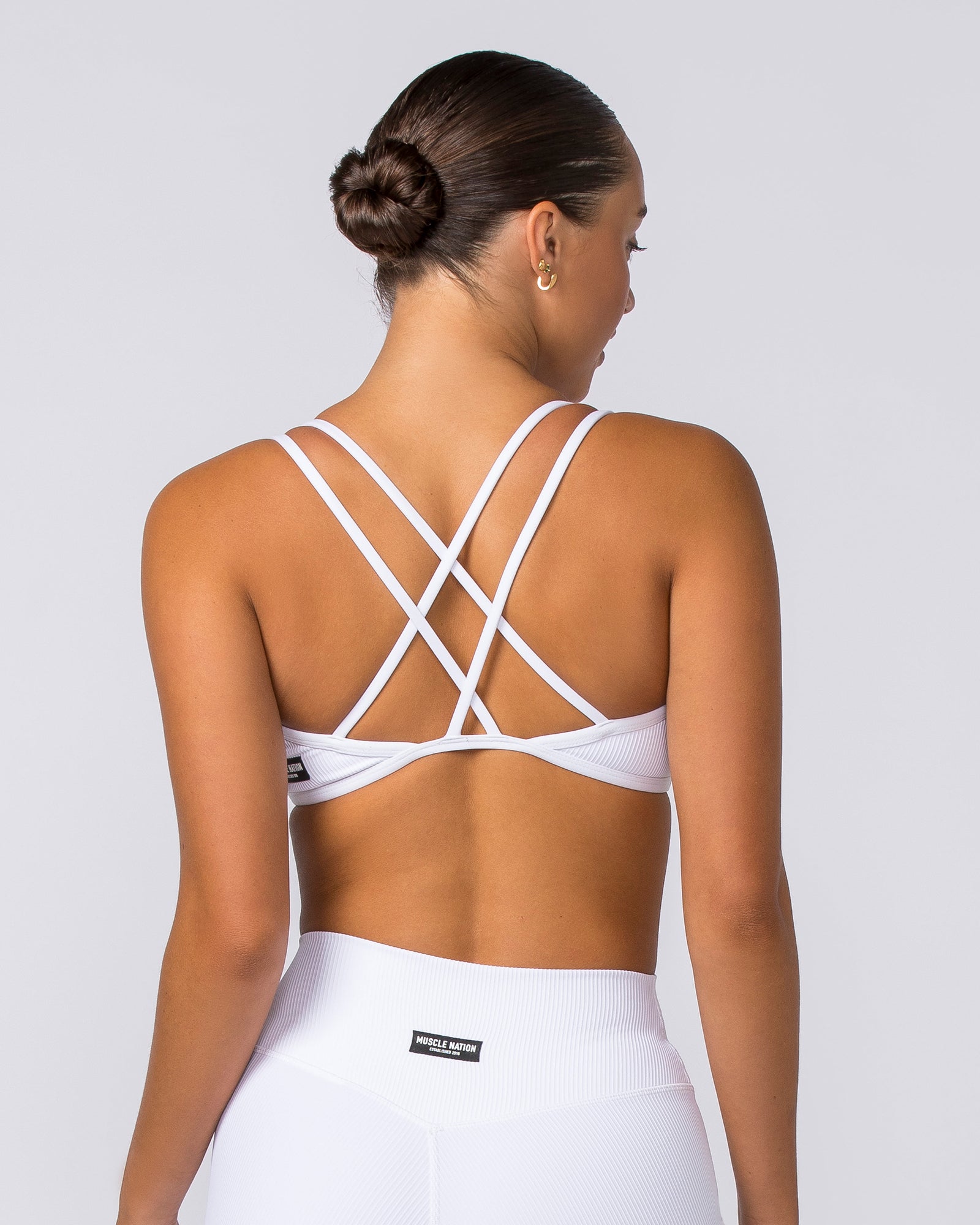 Curves Rib Bralette - White