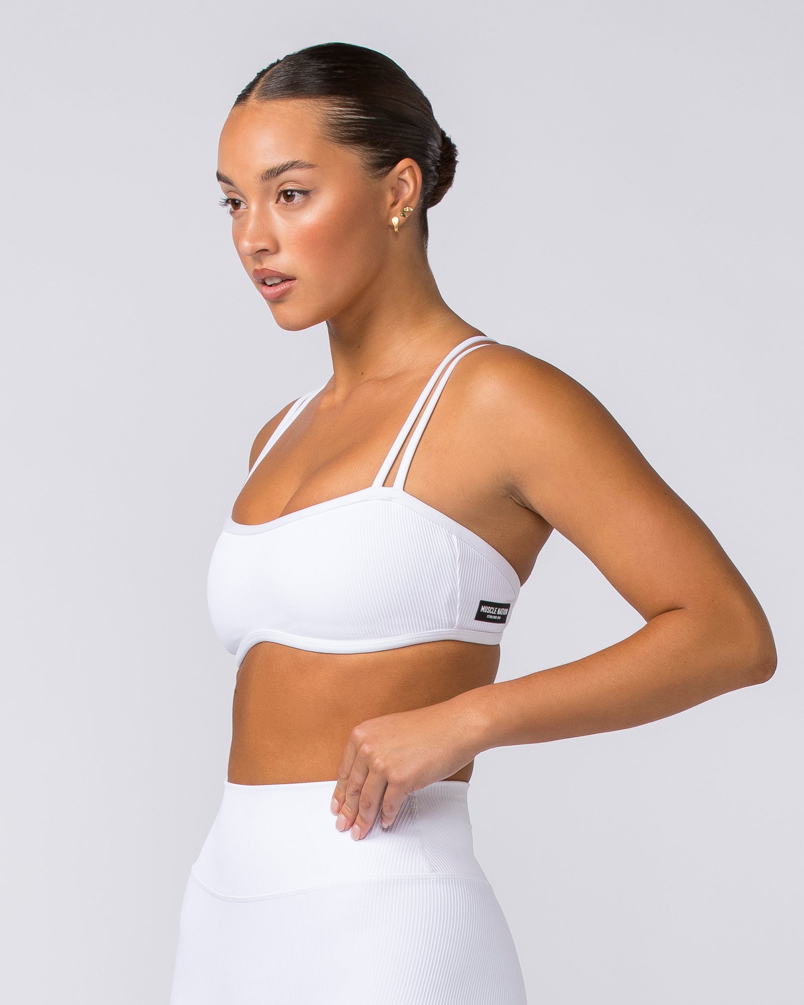 Curves Rib Bralette - White