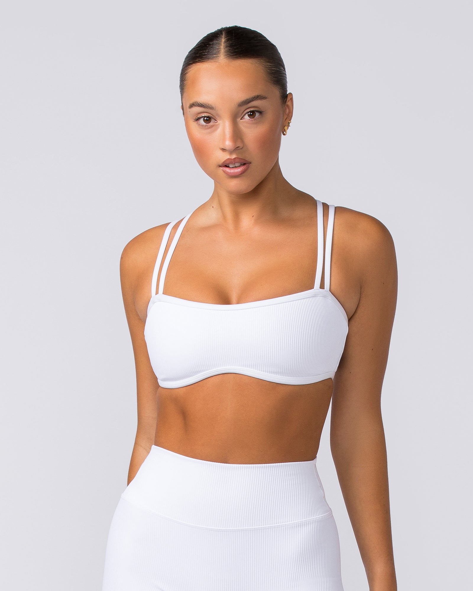 Curves Rib Bralette - White