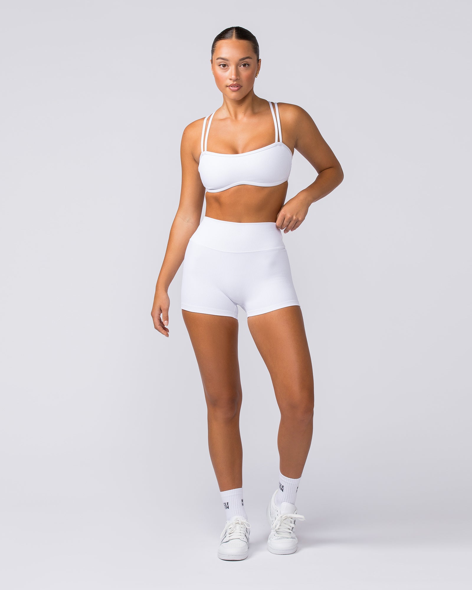 Curves Rib Bralette - White