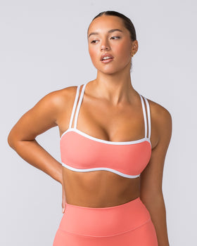 Curves Rib Bralette - Sunset Coral