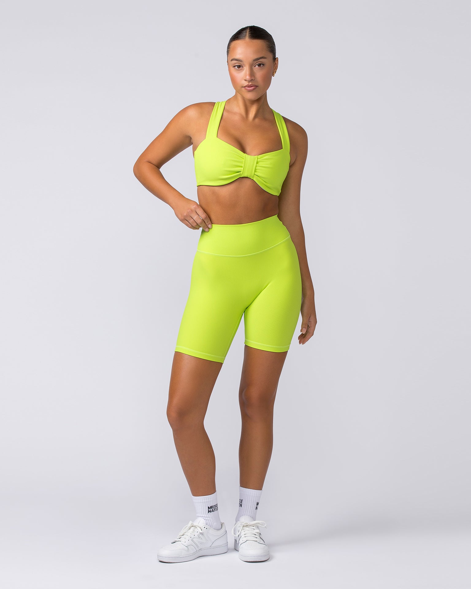 Lush Rib Bralette - Cyber Lime-Bralettes-XS-112374CYBLIME-XS-MNAPPRL27831-6-Muscle Nation