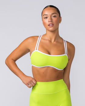 Curves Rib Bralette - Cyber Lime