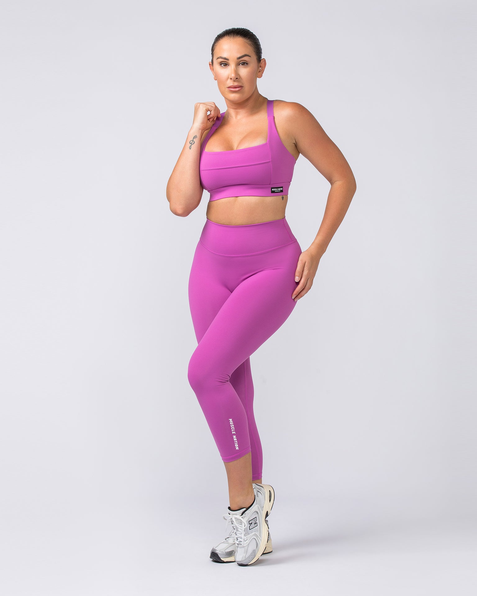 Instinct Scrunch 7/8 Leggings - Dahlia-Leggings-XXS-072340DAHLIA-XXS-MNAPPRL27329-6-Muscle Nation