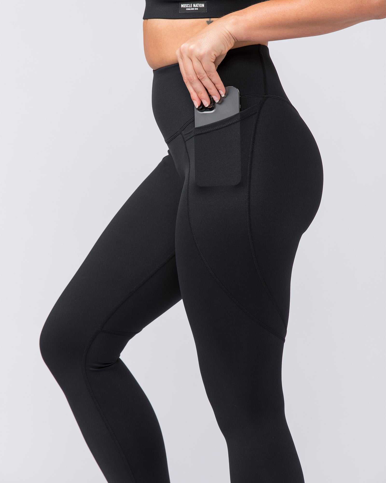 Signature Boost Ankle Length Leggings - Black