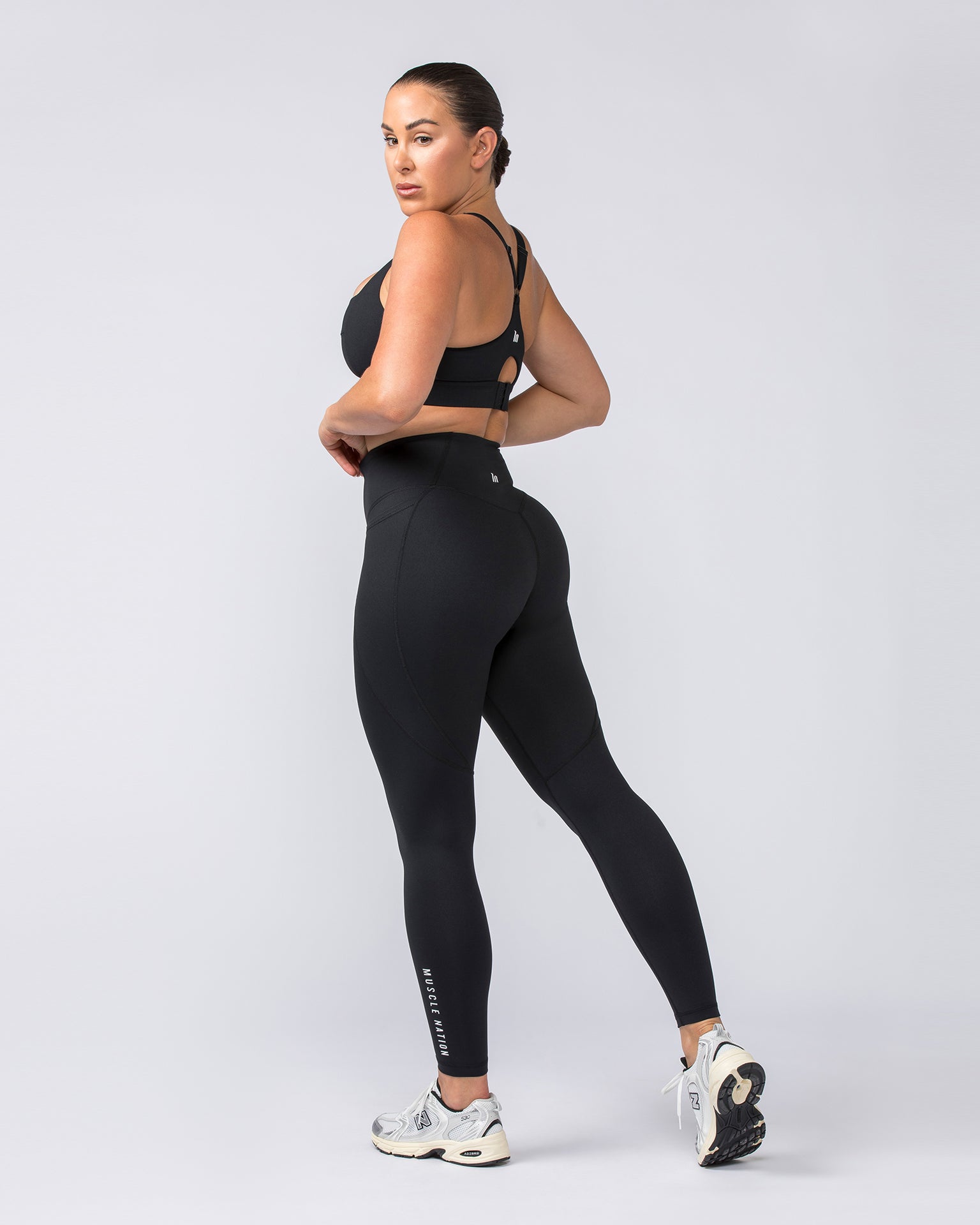 Signature Boost Ankle Length Leggings - Black - Muscle Nation