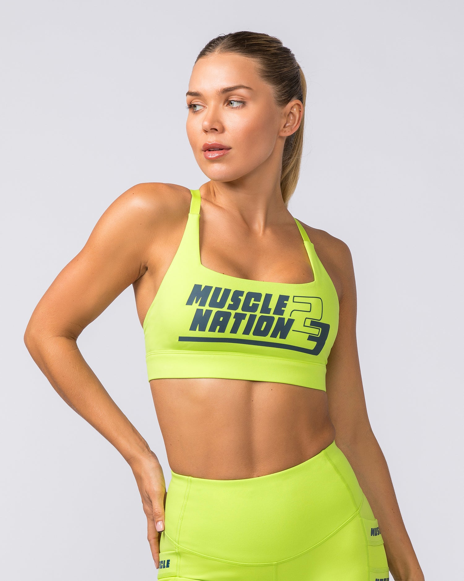Ignite Bra - Cyber Lime - Muscle Nation