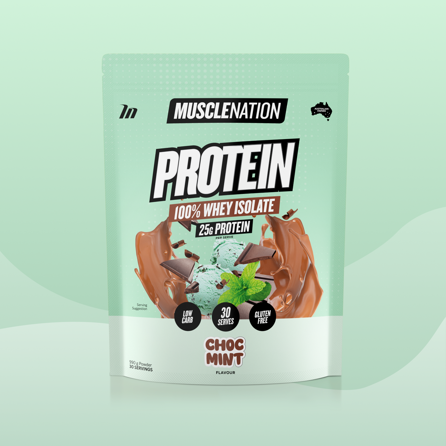 WHEY Protein Isolate - Choc Mint - 30 serves-Whey Protein Powders-MNSUPPS0410-9359054002722-1-Muscle Nation