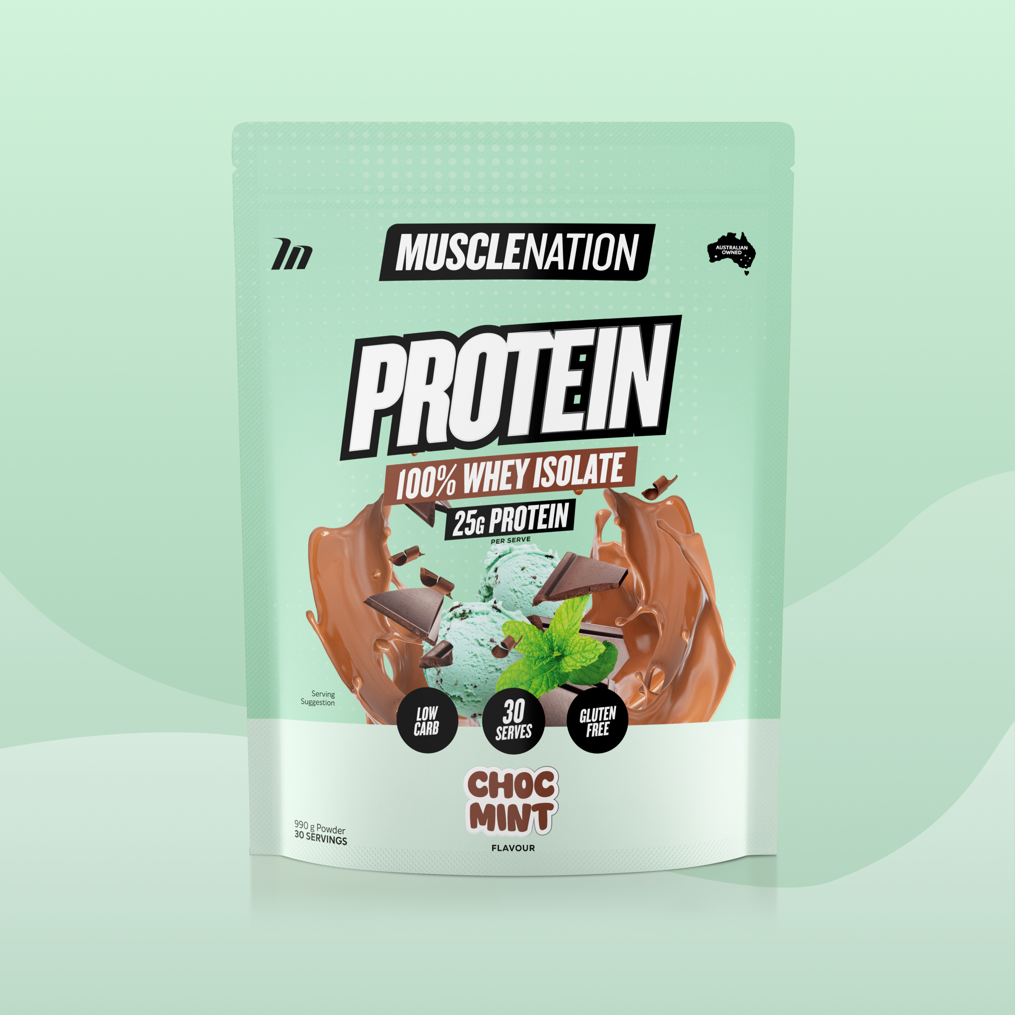WHEY Protein Isolate - Choc Mint - 30 serves-Whey Protein Powders-MNSUPPS0410-9359054002722-1-Muscle Nation