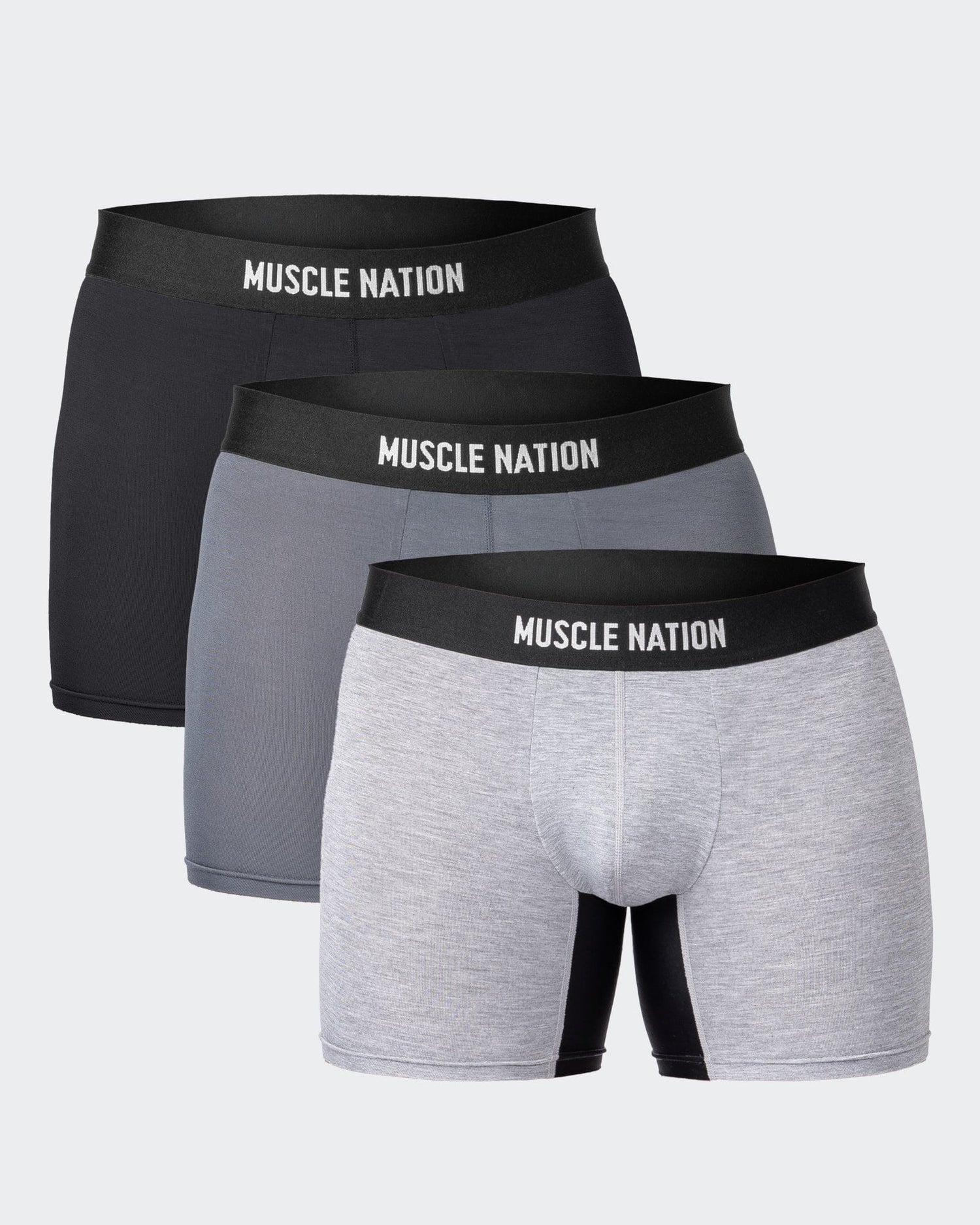 Mens Boxer Briefs Black Multi - Muscle Nation boxer briefs