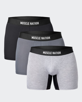 Mens Boxer Briefs - Black Multi-Underwear-S-ACC1125196BLKM-S-MNAPPRL48000-1-Muscle Nation