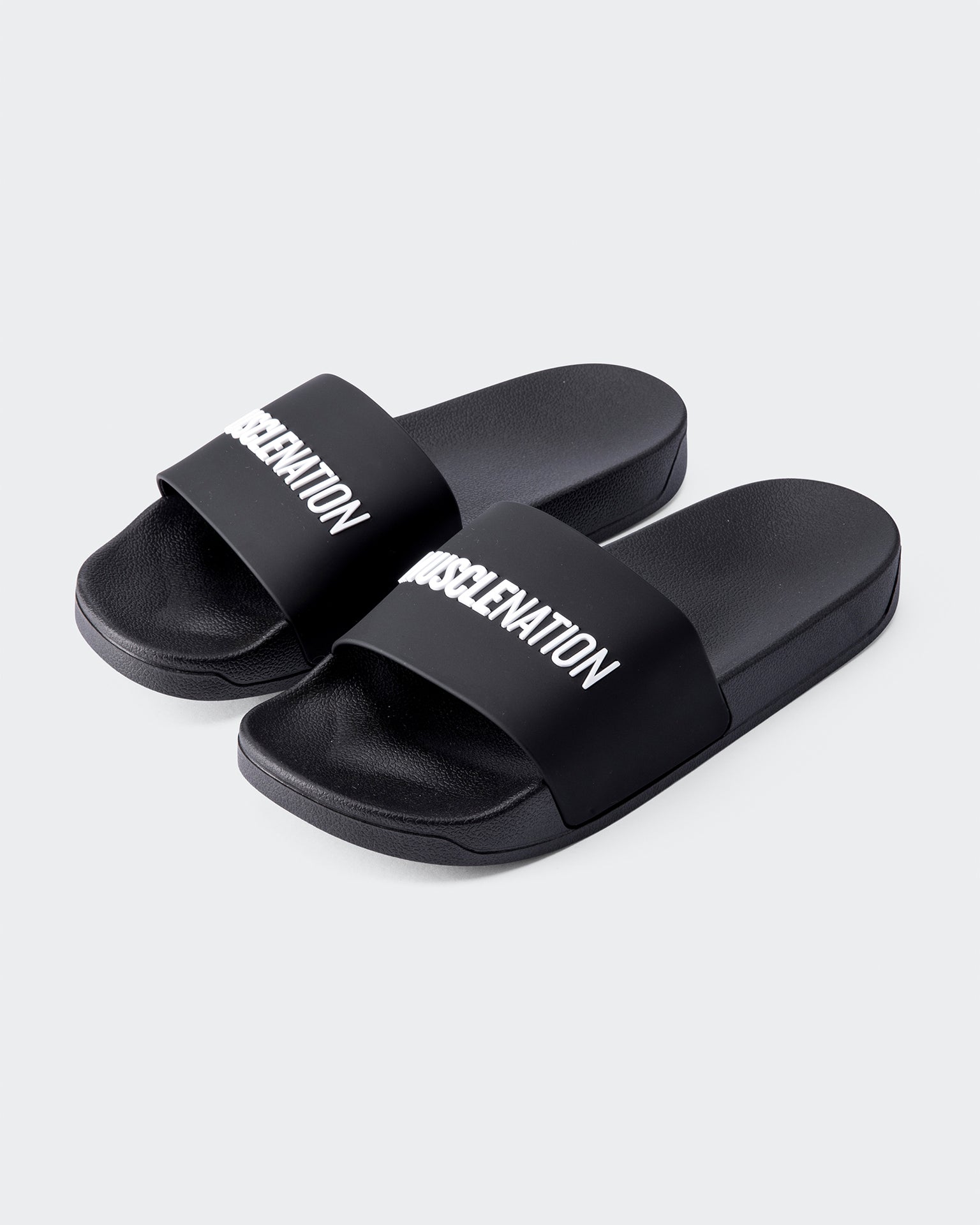 Mens Slides - Black-Slides-US 6-MNAPPRL22184-MNAPPRL22184-1-Muscle Nation