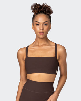 Twist Rib Bra - Cocoa