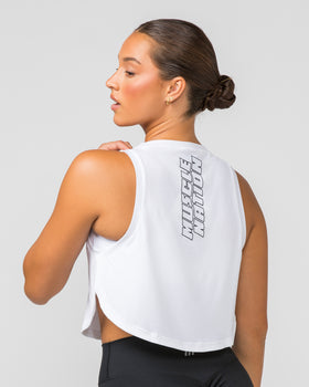 Ignite Cropped Training Tank - White