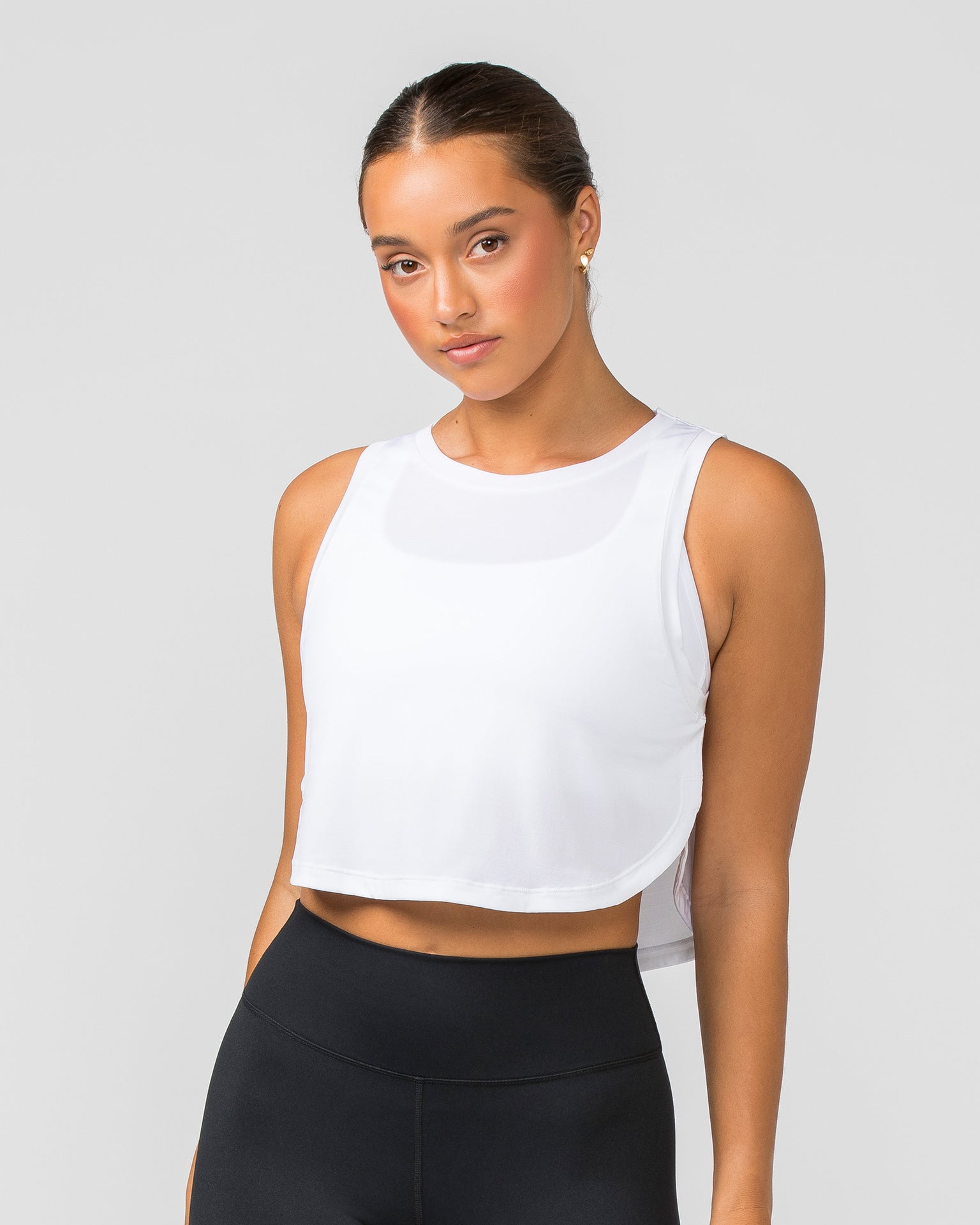 Ignite Cropped Training Tank - White-Singlets & Tanks-XXS-112379WHT-XXS-MNAPPRL28010-2-Muscle Nation